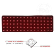 Load image into Gallery viewer, red-infrared-light-therapy-belt-350-leds-660nm-850nm-with-3-chips-in-1-led-size