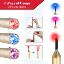 Load image into Gallery viewer, red light therapy torch with or without tip can be used on body and ear, nose and mouth