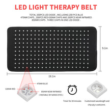 Load image into Gallery viewer, infrared-light-therapy-belts-660nm-850nm-470nm-size
